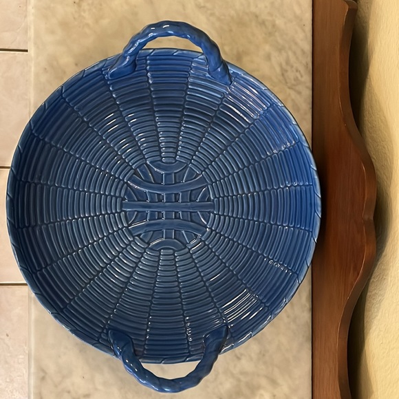Jay Willfred In Portuguese Art Pottery for sale | eBay j.Willfred-Blue-Serving-Ceramic-Basketweave Design-Platter-Made In Portugal 🇵🇹